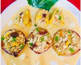A picture of step 10 of Dry fruits stuffed baked apples and bananas in Rabri.