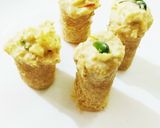 A picture of step 5 of Rasmalai bread roll.