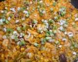 A picture of step 6 of Rice and Shrimp.