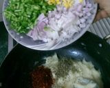 A picture of step 2 of Cheese corn coin.