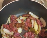 A picture of step 2 of Citrus beef curry.
