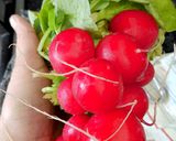 A picture of step 1 of Red Radish Bhaaji.