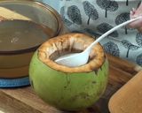 Hình bước làm 4 của món Thạch trái dừa