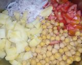 A picture of step 1 of ALU Chana chaat.