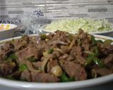 A picture of step 1 of Beef shawarma.