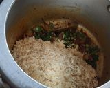 A picture of step 4 of Vidharbha style Masala bhat (lagnachya pangtitla masala bhat).