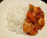 A picture of step 3 of Spicy Mexican prawns.