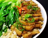 Hình bước làm 3 của món Cơm Trộn Xá Xíu