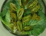 A picture of step 8 of Cabbage leaf vadi.