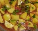 A picture of step 6 of Kashmiri dum aloo.
