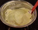 White Layer Cake with a Raspberry Swirl Cheesecake center layer and a Raspberry Cream Frosting recipe step 5 photo