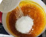 A picture of step 4 of Mango burfi.