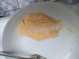 Pollo apanado con sémola