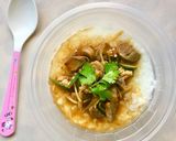 รูปขั้นตอนการทำที่ 2 ของ ข้าวต้มทรงเครื่องเห็ดฟาง 🍄 🍲 #เมนูมื้อเช้า #มีประโยชน์ 😋