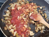 Espaguetis con berenjena