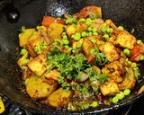 A picture of step 2 of Aloo matar paneer ki sabzi.