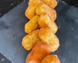 Foto del paso 12 de la receta: Croquetas Variadas, cecina, jamón ibérico, pollo, calçots y de chistorra con huevo frito😜😜😜😜
