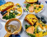 芝士菠菜煙三文魚奄列 Cheesy Spinach smoked salmon omelette的食譜步驟4照片