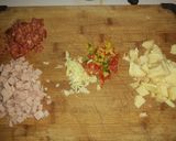 Foto del paso 1 de la receta: Macarrones con jamón, chorizo y queso