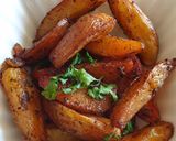 A picture of step 3 of Potatoe wedges#4week challenge# charity challenge.