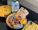 Hình bước làm 1 của món Pancakes pho mai
