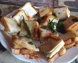 A picture of step 7 of Bread dhokla.