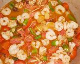 A picture of step 4 of Prawns biryani.