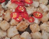 A picture of step 3 of Stir Fried Steamed Radish Cake.