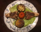 A picture of step 3 of California Farm Mint Eggplant Lamb Chop Salad.
