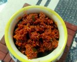 A picture of step 4 of Methi Aam Aachar (mango pickle).