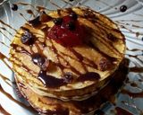 Foto langkah ke 9 dari resep Strawberry Pancake No Baking Powder/Soda.