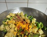A picture of step 15 of Aloo Capsicum.