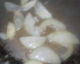 A picture of step 3 of Patira with egg sauce.
