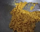 A picture of step 2 of Magas laddu (besan laddu).