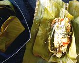 Foto langkah ke 6 dari resep Botok Tempe,Teri Pake Daun Kemangi.