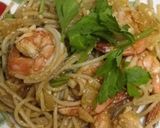 รูปขั้นตอนการทำที่ 6 ของ สปาเก็ตตี้ซอสไข่เค็มกุ้งสด Spaghetti with Salted Egg Sauce