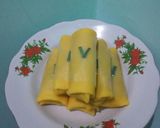 Foto langkah ke 5 dari resep Dadar vla coklat+pisang.