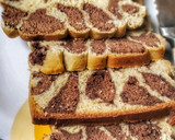 A picture of step 8 of Leopard print bread.