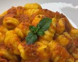 A picture of step 9 of Homemade Gnocchi with Pizza/Pasta Sauce.