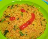 Foto langkah ke 4 dari resep Omlet mie sayur.
