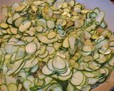 A picture of step 2 of Spanish Saffron Risotto with Zucchini and Sundried Tomatoes.