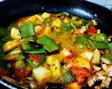 A picture of step 3 of Flat Beans and Potato Sabzi.