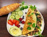 Spenótos-gombás omlett recept fázis 7 fotója