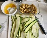 A picture of step 3 of Healthy,  Quick & tasty Courgette & Turkey/Chicken pie (low carb, gluten free).