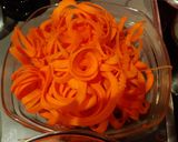 Une image de l'étape 1 de Tagliatelles de carottes à la carbonara.