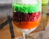 A picture of step 5 of Rainbow Cake in Glass.