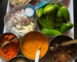 A picture of step 1 of Stuffed Tondali peanuts masala with jowar bhakri and spicy thecha, in dinner.