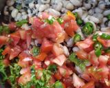 A picture of step 3 of Lobia Chaat.