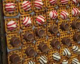 A picture of step 2 of Christmas pretzels.