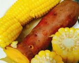 Hình bước làm 3 của món Khoai,ngô hấp